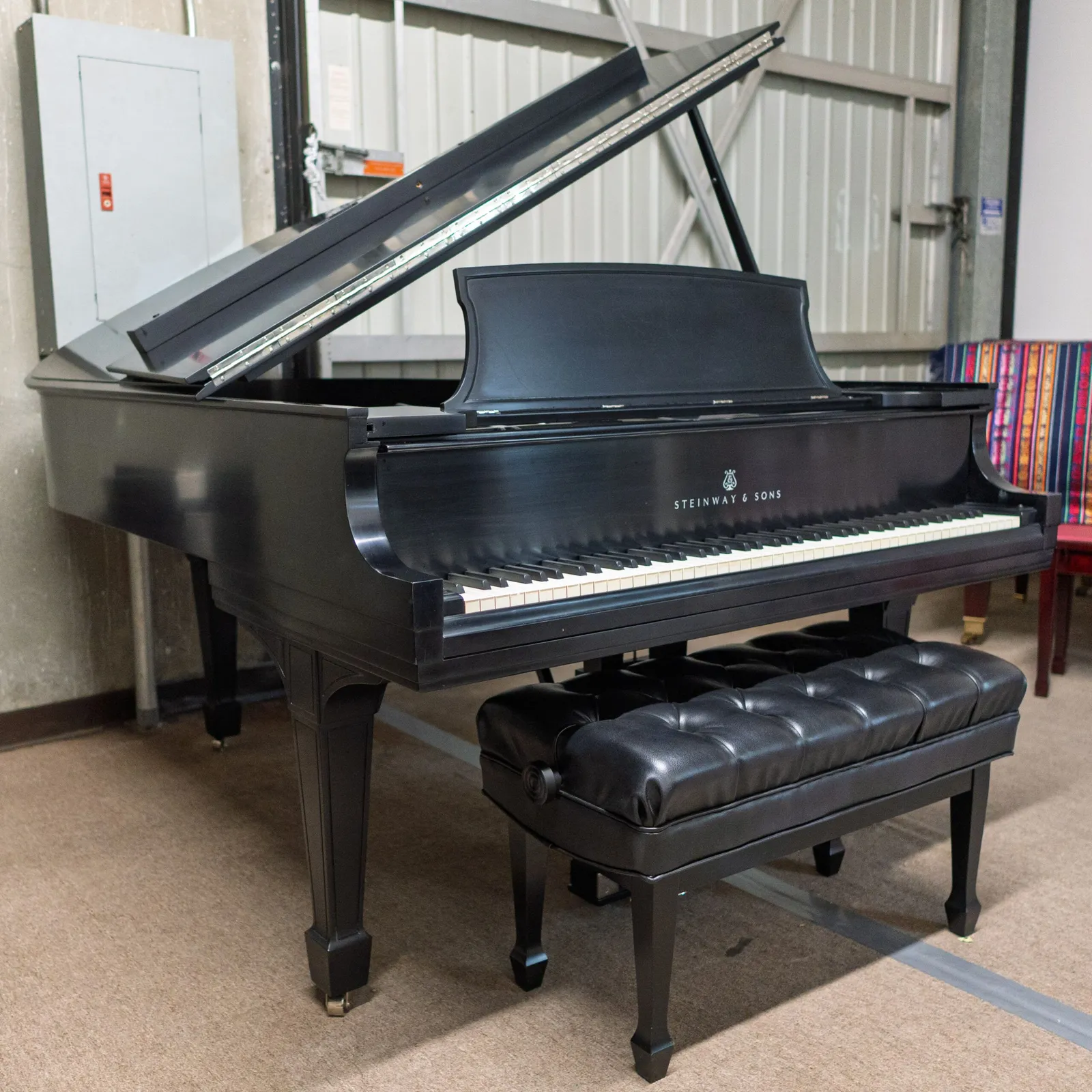 steinway sons model l living room grand piano ebony satin