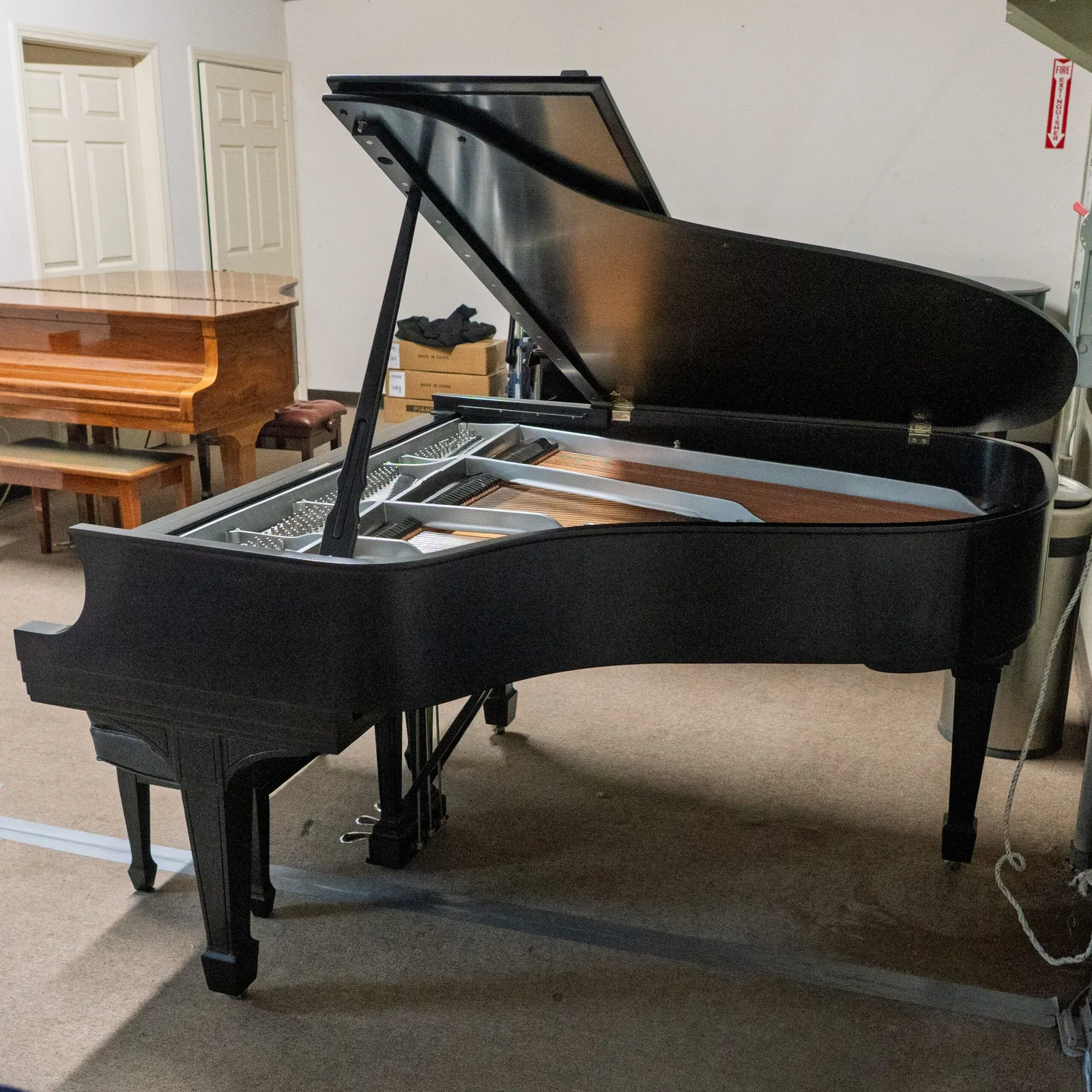 steinway sons model l living room grand piano ebony satin