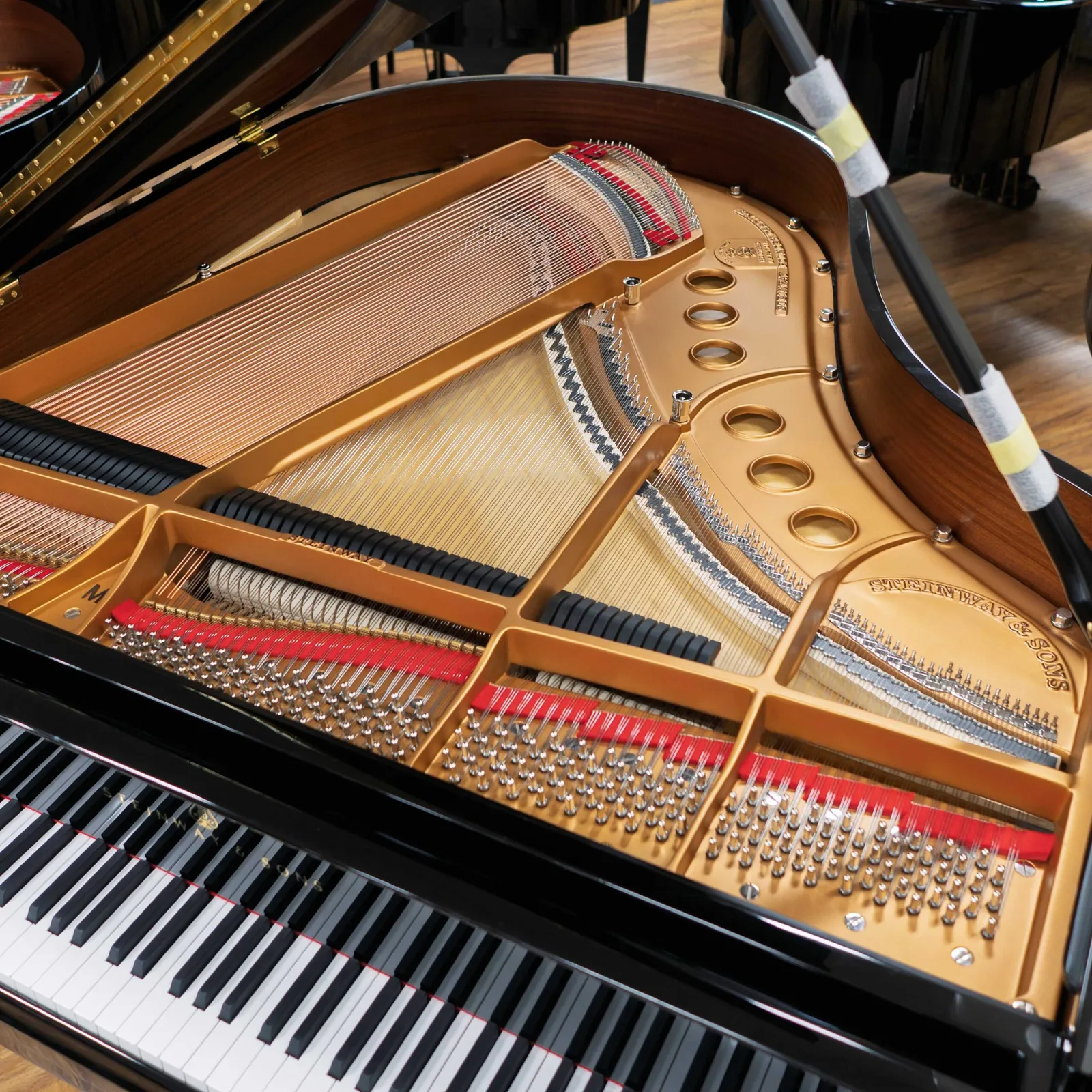 steinway sons model m studio grand piano ebony polish