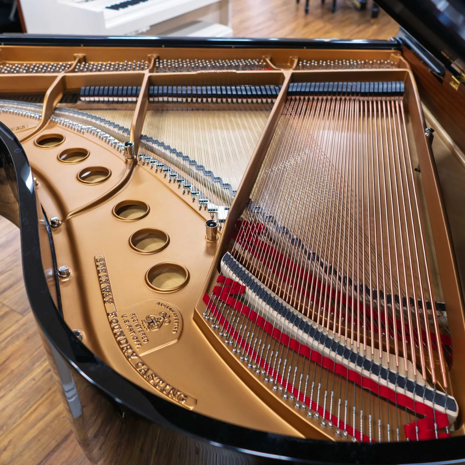 steinway sons model m studio grand piano ebony polish