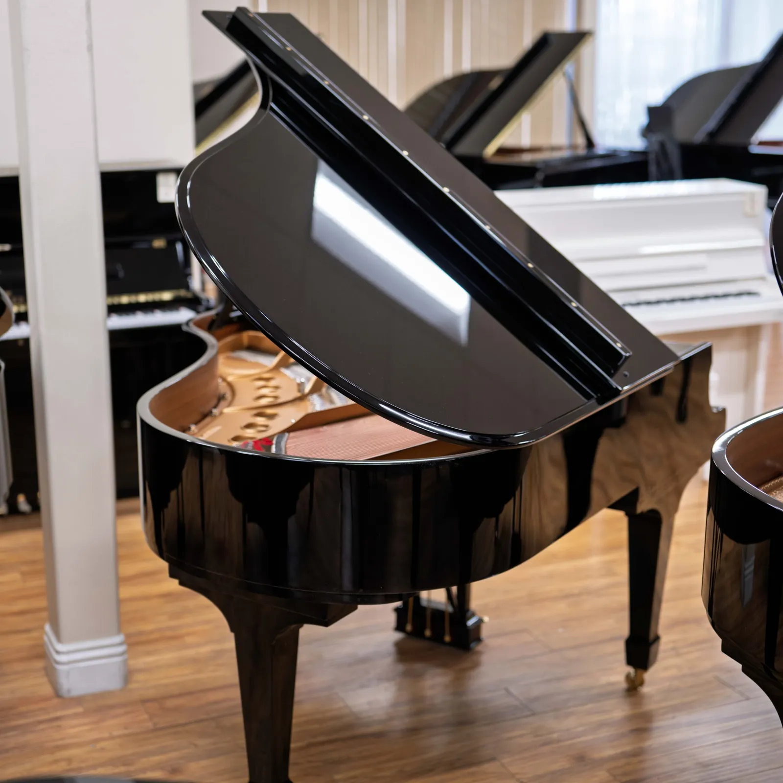 steinway sons model m studio grand piano ebony polish