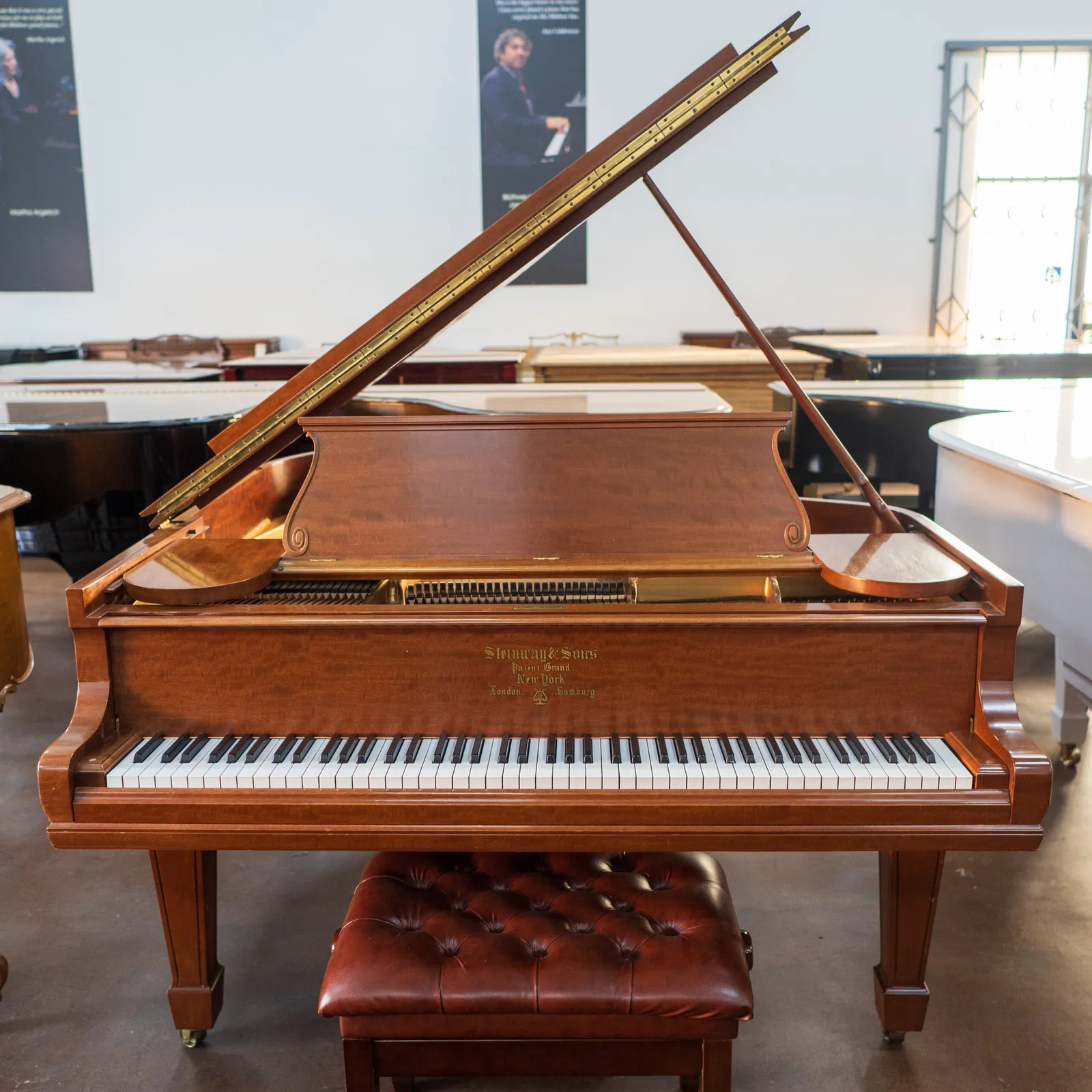 steinway sons vintage model o living room grand piano walnut satin