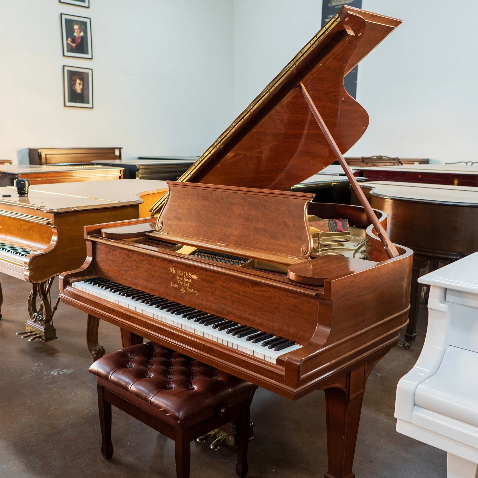 steinway sons vintage model o living room grand piano walnut satin