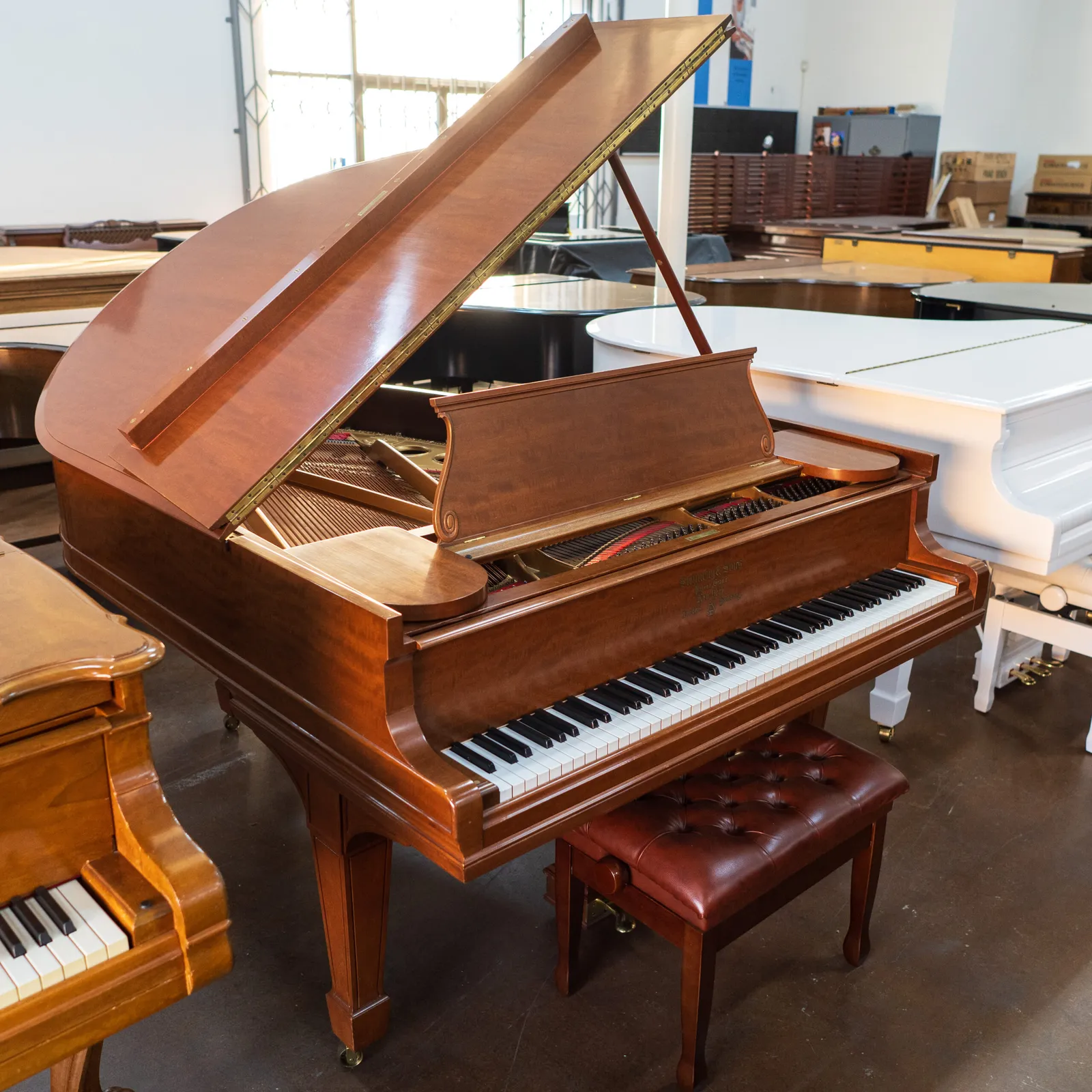 steinway sons vintage model o living room grand piano walnut satin