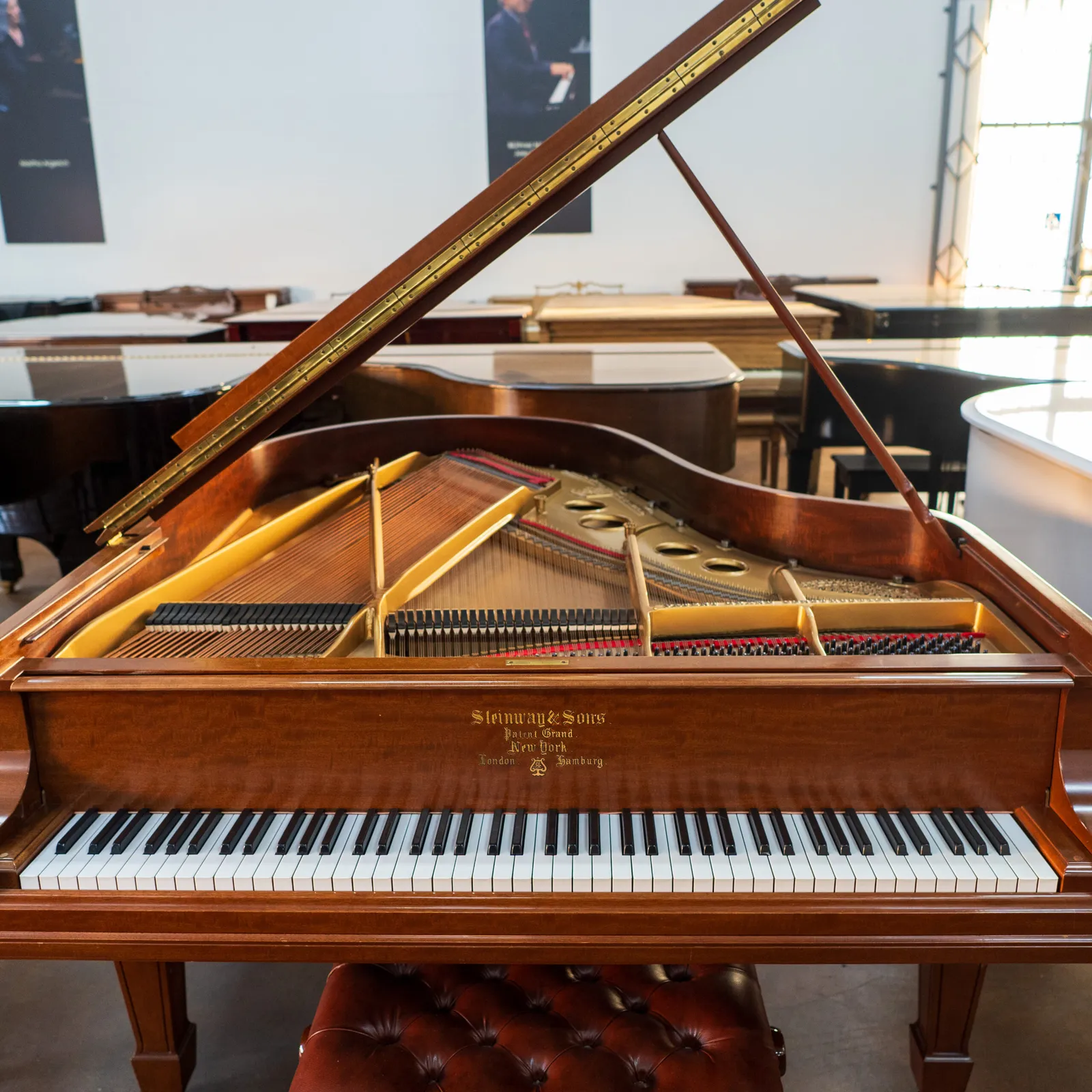steinway sons vintage model o living room grand piano walnut satin