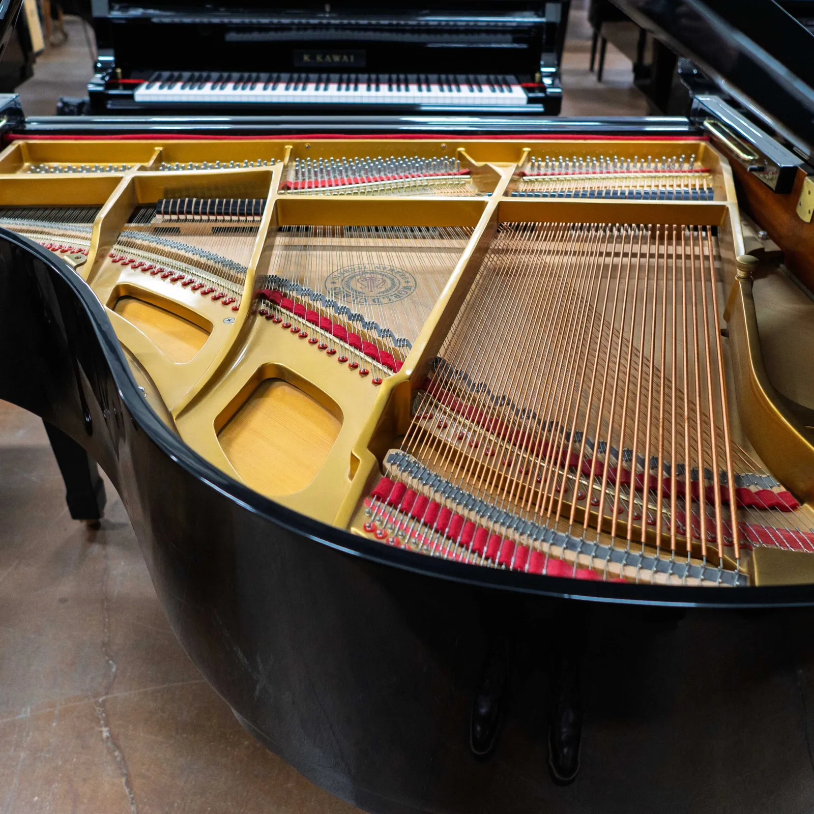 vienna vg149 baby grand piano w qrs player system ebony polish