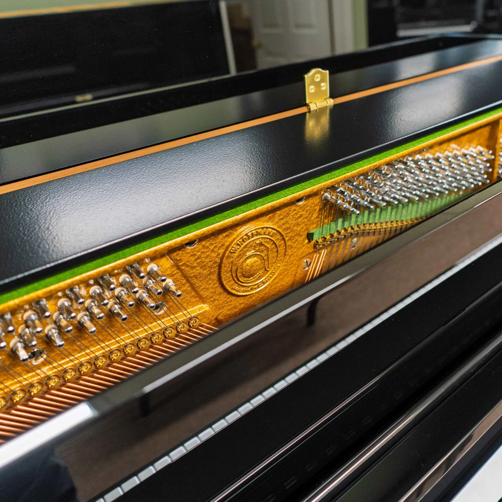 w hoffmann tradition t 122 upright piano black polish