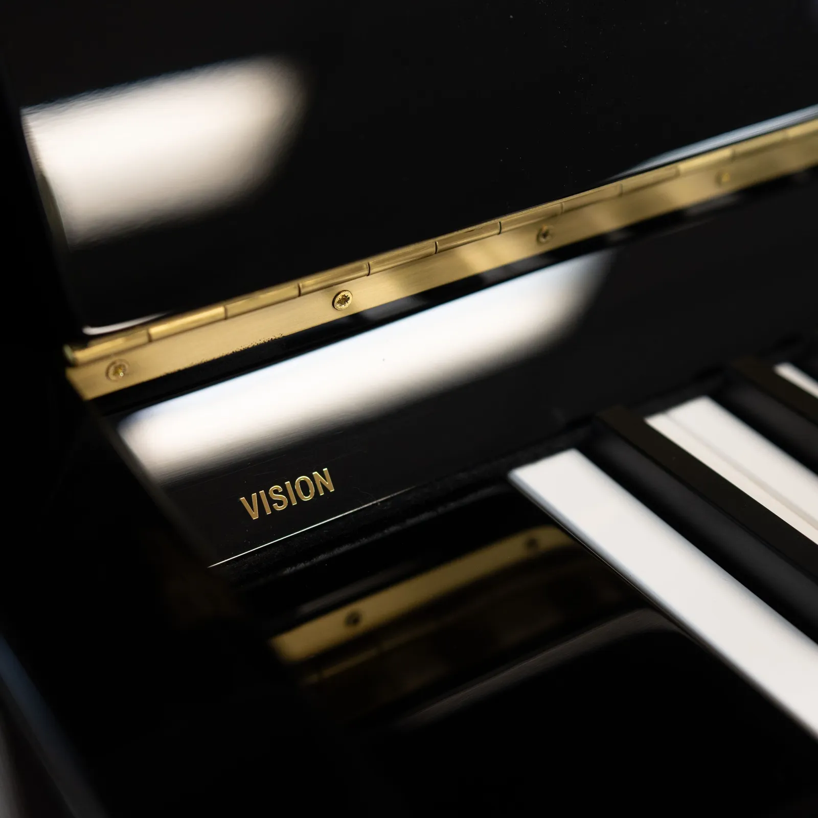 w hoffmann vision v 120 upright piano ebony polish