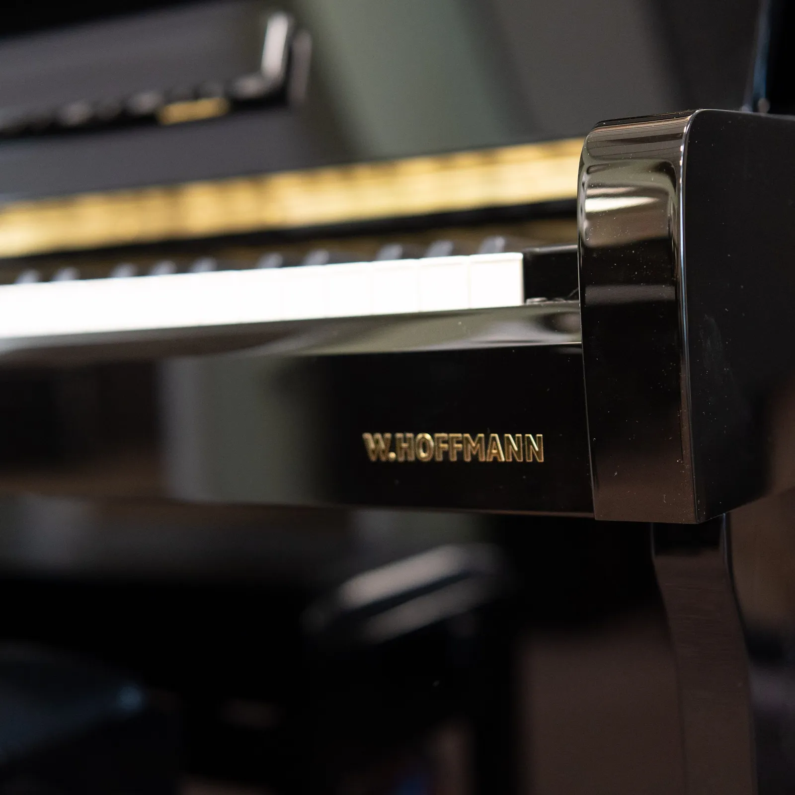 w hoffmann vision v 120 upright piano ebony polish