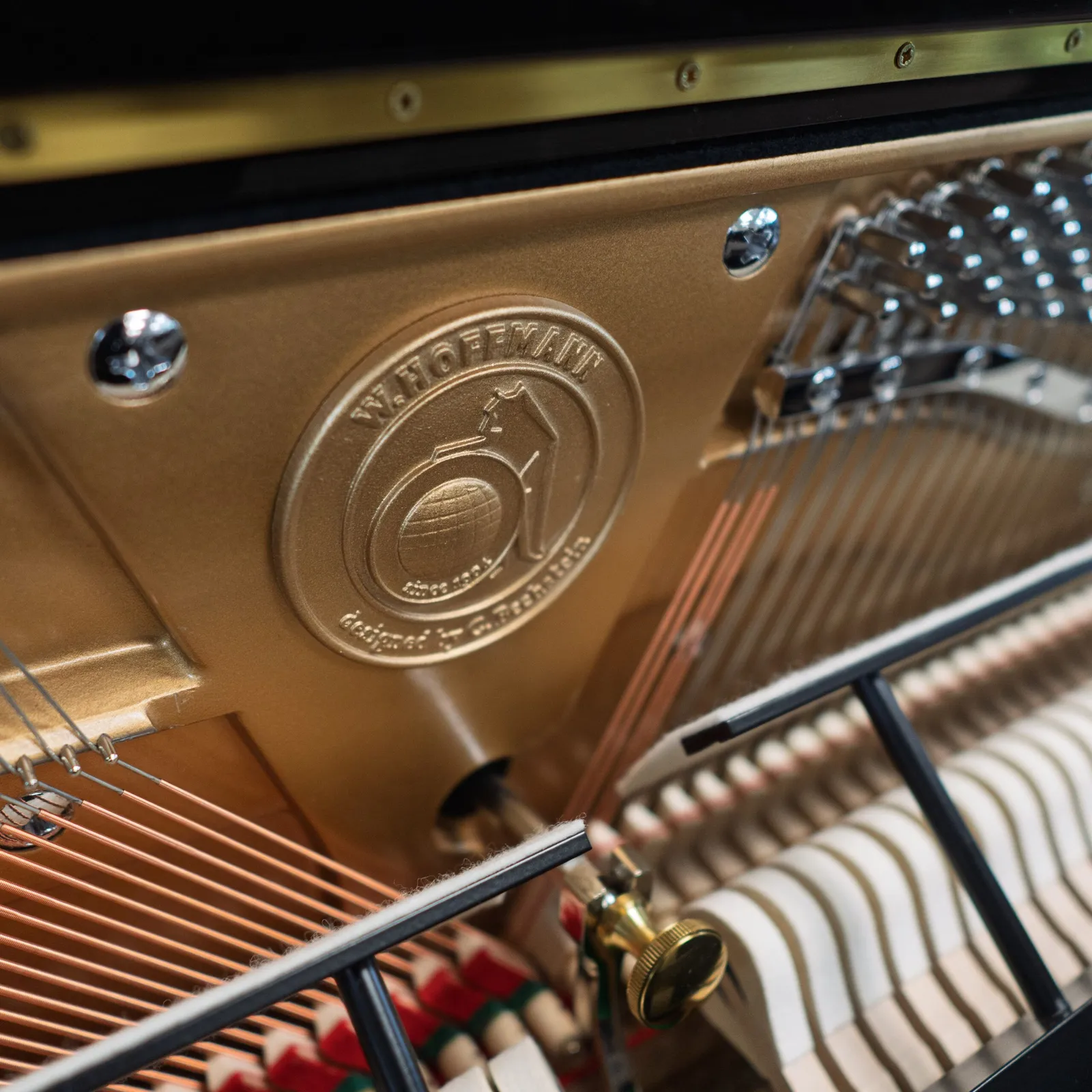 w hoffmann vision v 120 upright piano ebony polish