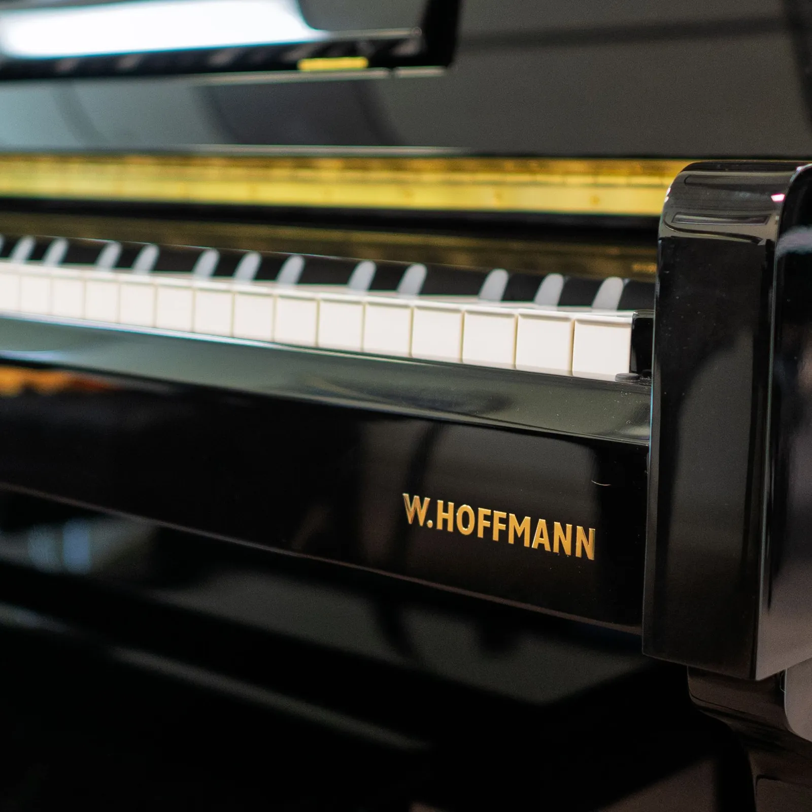 w hoffmann vision v 126 upright piano ebony polish