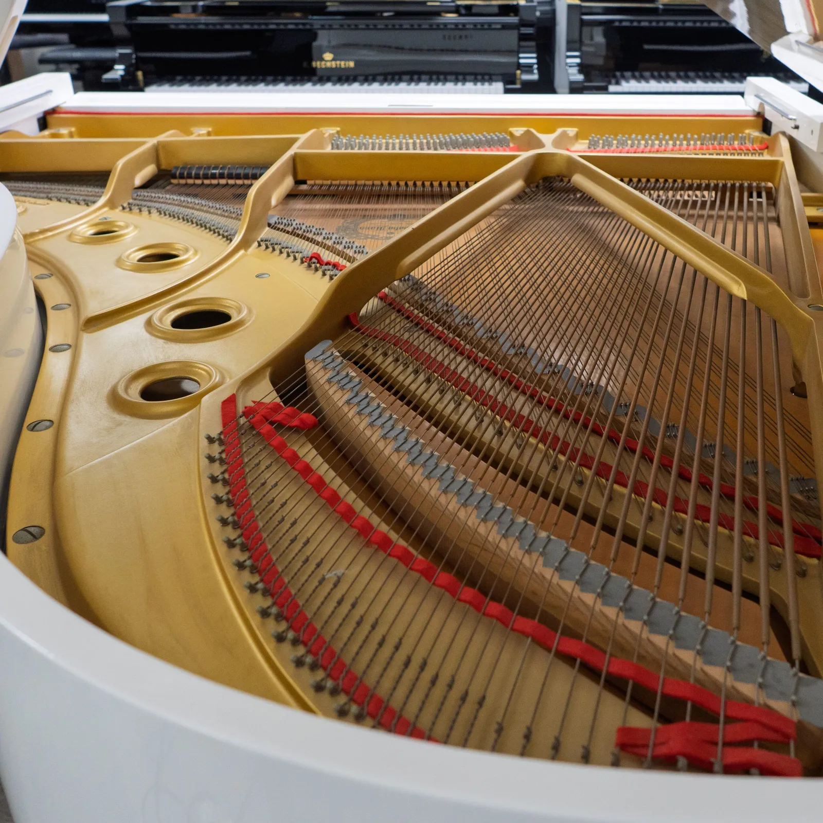 yamaha c3 grand piano white polish