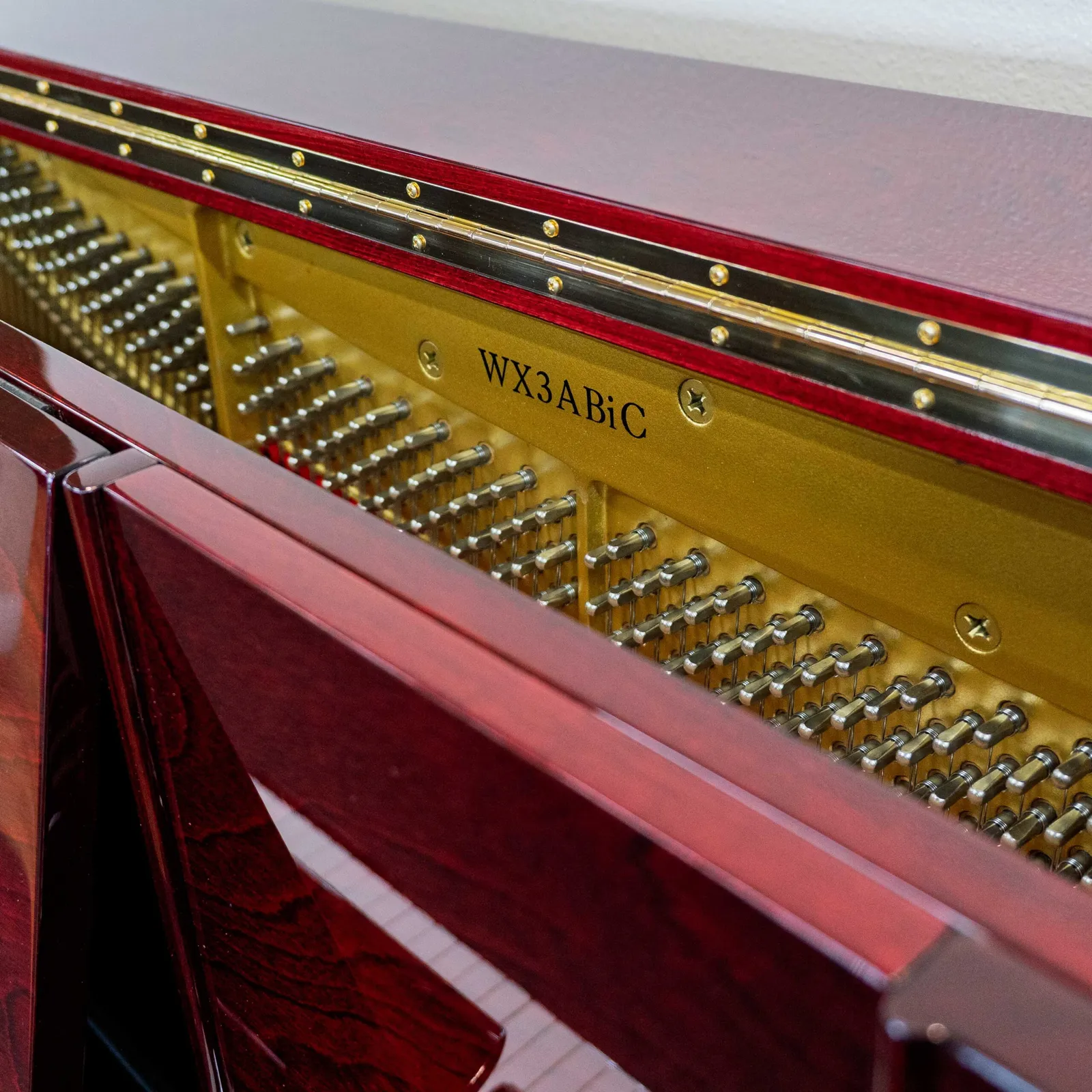 yamaha wx3abic professional upright piano polished burgundy mahogany