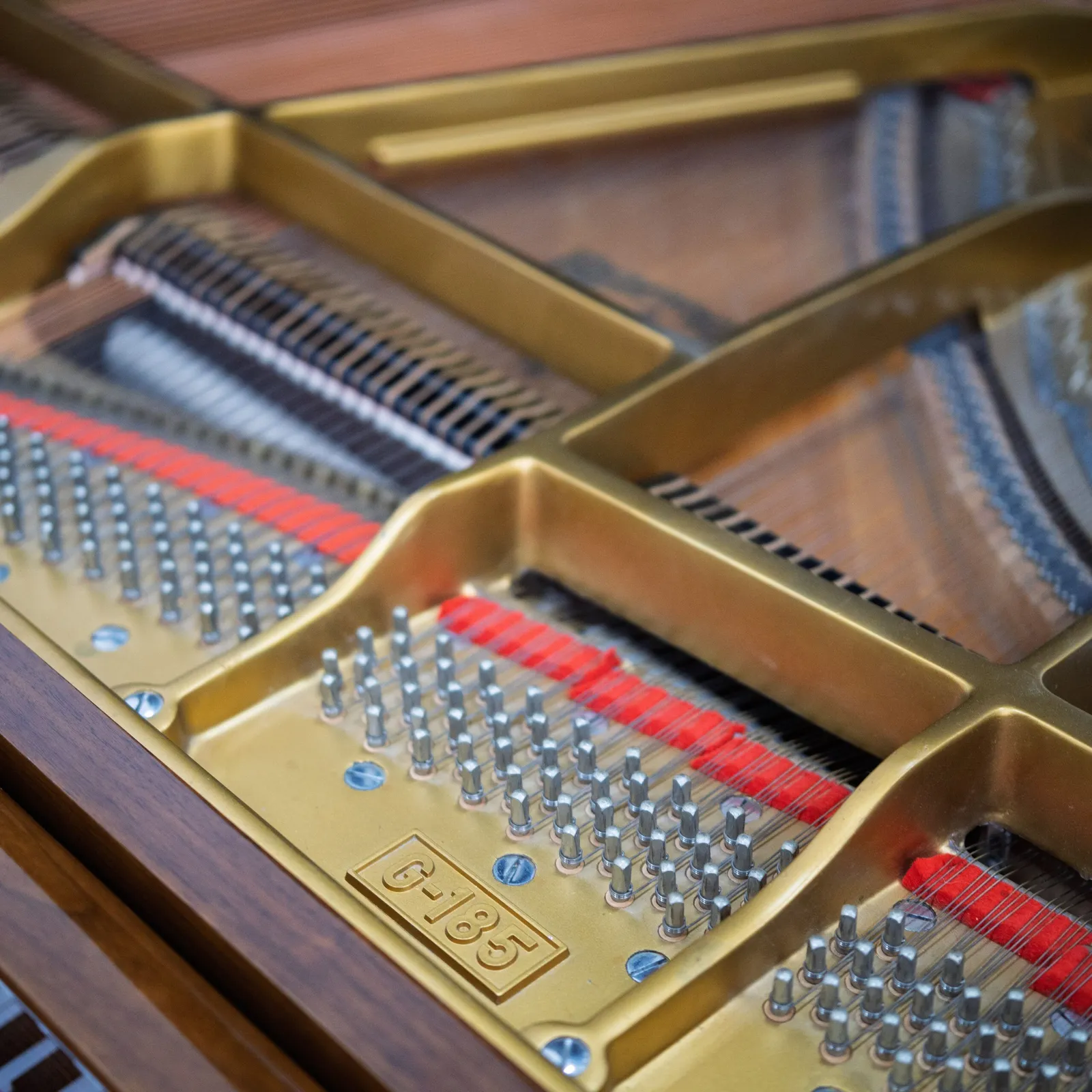 young chang g 185 grand piano walnut polish